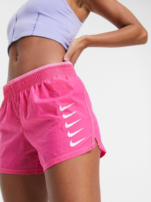 Nike Running Swoosh Shorts In Pink