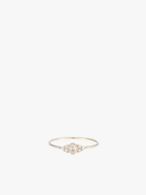 Oval Diamond Cluster Whisper Ring