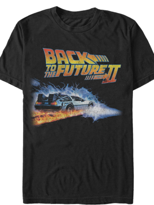 Men's Back To The Future Part 2 Electric Delorean T-shirt