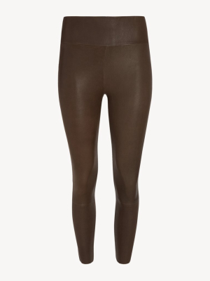 Army Leather Capri Legging