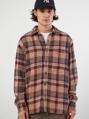 Uo Plaid Exploded Twill Button-down Shirt