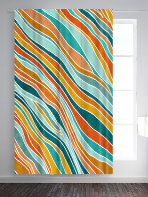 Americanflat Tulum Abstract By Modern Tropical Blackout Rod Pocket Single Curtain Panel 50x84