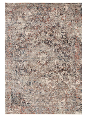 Jaipur Living Niran Medallion Gray/ Rust Runner Rug (2'5"x10')