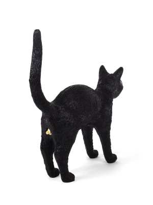 Felix Portable Cat Lamp In Black