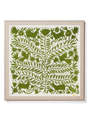 Green Otomí - Sublime Framed Textile