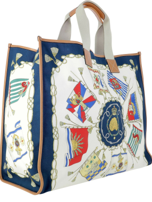 Etro Flags Printed Tote Bag