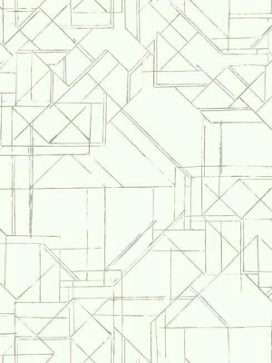 Prism Schematics Peel & Stick Wallpaper In Glint And Grey By York Wallcoverings