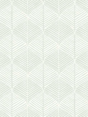 Palm Thatch Wallpaper In Grey And White From The Silhouettes Collection By York Wallcoverings