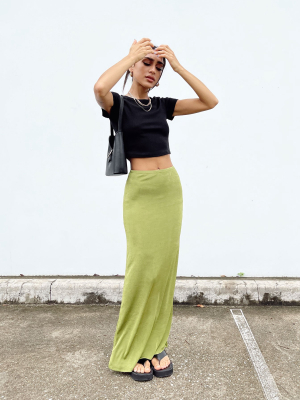 Harriette Maxi Skirt Green