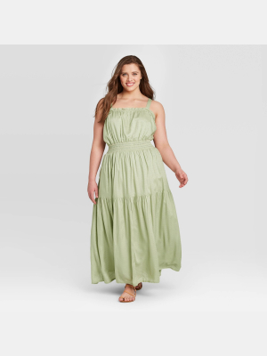 Women's Sleeveless Smocked Dress - Universal Thread™ Green