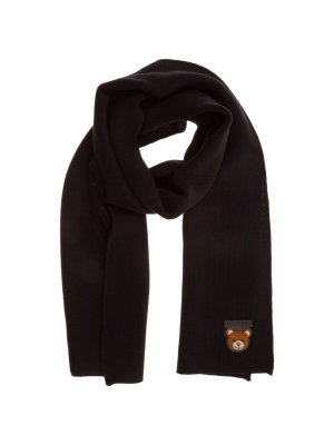 Moschino Teddy Embroidered Scarf