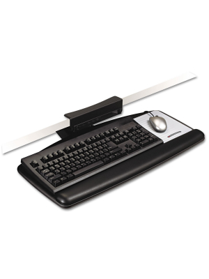 3m Tool-free Install Knob Adjust Keyboard Tray With Standard Platform Black Akt65le