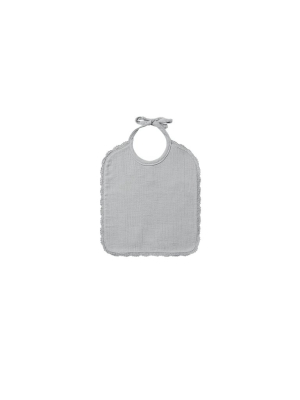 Woven Tie Bib Periwinkle