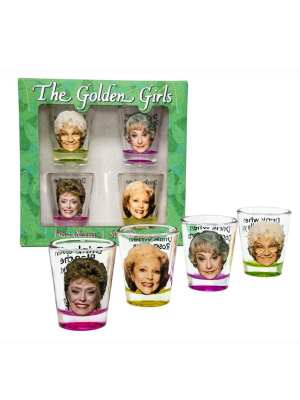 Just Funky The Golden Girls Shot Glasses Set Of 4