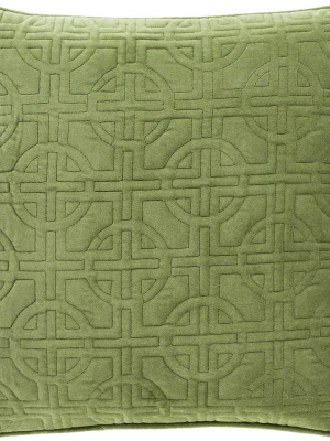 Quilted Pillow Grass Green
