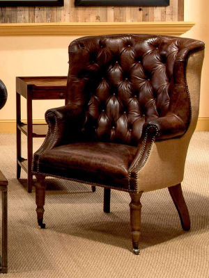 Welsh Leather & Jute Chair