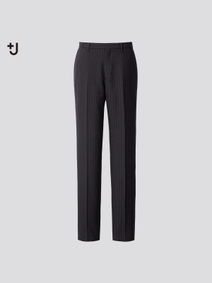 Men +j Wool-blend Striped Pants