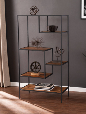 58.75" Thropel Reclaimed Wood Etagere Natural/gray - Aiden Lane