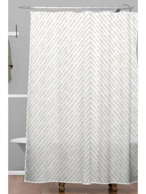 Iveta Abolina Roux Cream Shower Curtain Beige - Deny Designs