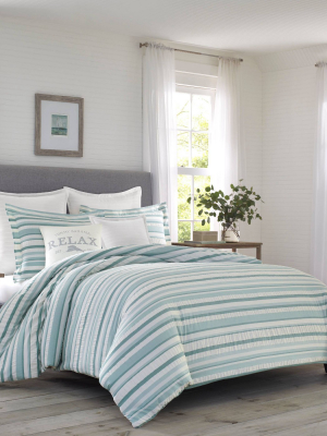 Clearwater Cay Duvet Cover & Sham Set Blue - Tommy Bahama