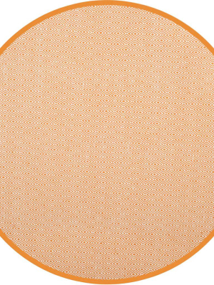 Montauk Geometry Ivory/rust Round Rug