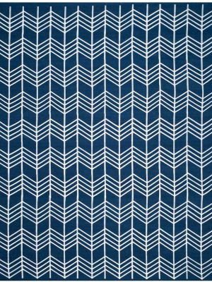 Kilim Arrow Navy Area Rug