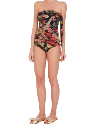 Fruits Exotiques Strapless Swimsuit