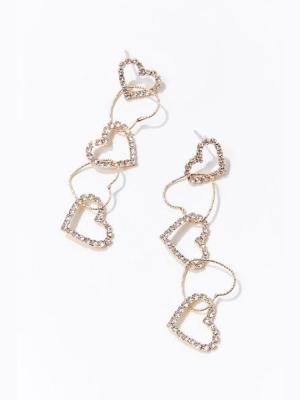 Heart Drop-chain Earrings