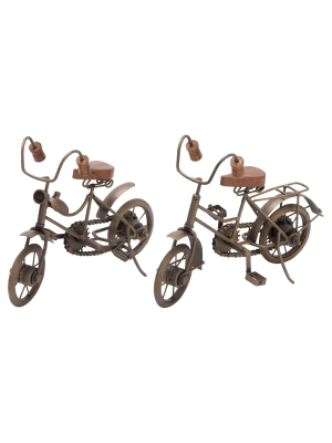 Vintage Reflections Iron Off-road Model Bicycles (11") 2ct - Olivia & May