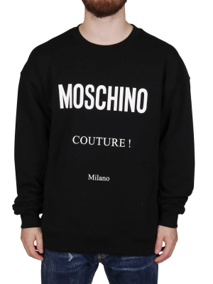 Moschino Logo Printed Crewneck Sweatshirt