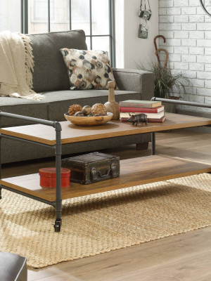 Iron City Coffee Table Checked Oak - Sauder