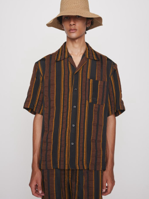 Ture Camp Collar Shirt Brown