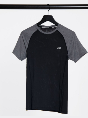 Asos 4505 Muscle Training T-shirt With Contrast Raglan