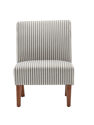 Armless Slipper Accent Chair Striped - Wovenbyrd