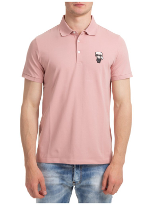 Karl Lagerfeld Ikonik Logo Patched Polo Shirt