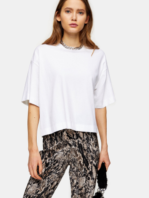 White Boxy Panel T-shirt