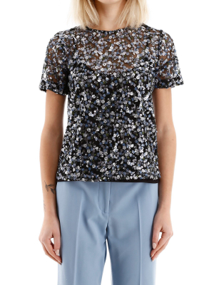 Michael Michael Kors Sequin Embellished Sheer Blouse