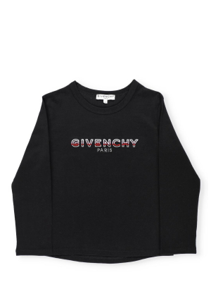 Givenchy Kids Logo Print Crewneck Sweatshirt