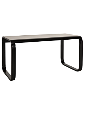 Noir Harvey Black Metal Desk