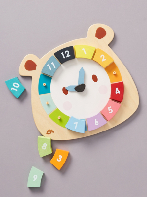 Colorful Bear Clock Toy Set