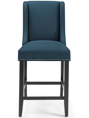 Baron Upholstered Fabric Counter Height Barstool - Modway