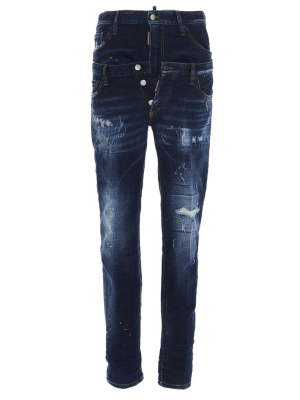 Dsquared2 Two-layer Distressed Jeans