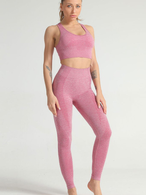 Spacedye Contrast Racerback Seamless Sports Set