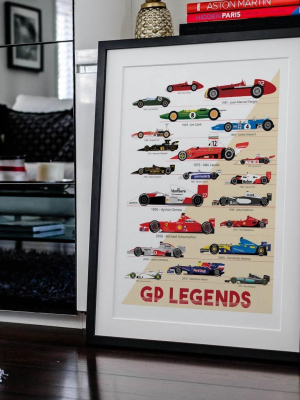 Gp Legends Car Racing Greats Poster
