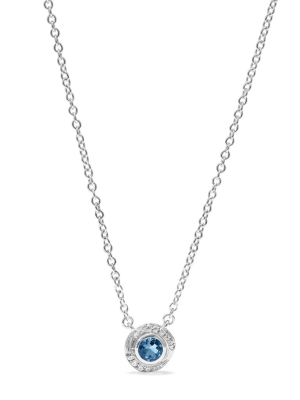Santorini Necklace With London Blue Topaz And Diamonds