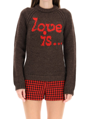 Dsquared2 Love Is Intarsia Knit Jumper