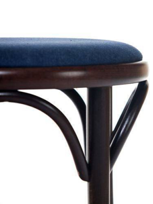 Michael Thonet No. 60 Bentwood Stool By Ton (upholstered)