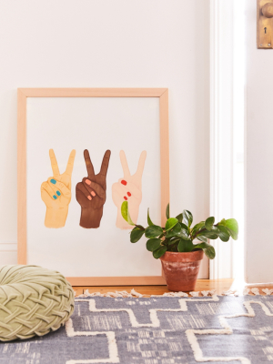 Rachel Szo Peace Hands Art Print