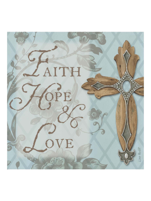 Thirstystone Faith, Hope, Love Cross 4 Piece Occasions Coaster Set