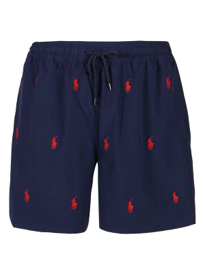 Polo Ralph Lauren Logo Embroidered Swimming Trunks